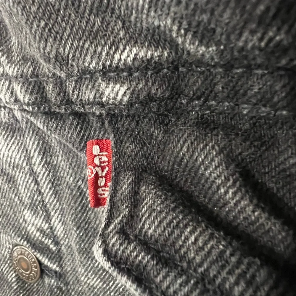 VTG 80s Levis Denim Trucker Jacket XL Black Acid Wash USA 70507 0253 Galactic - Picture 7 of 12